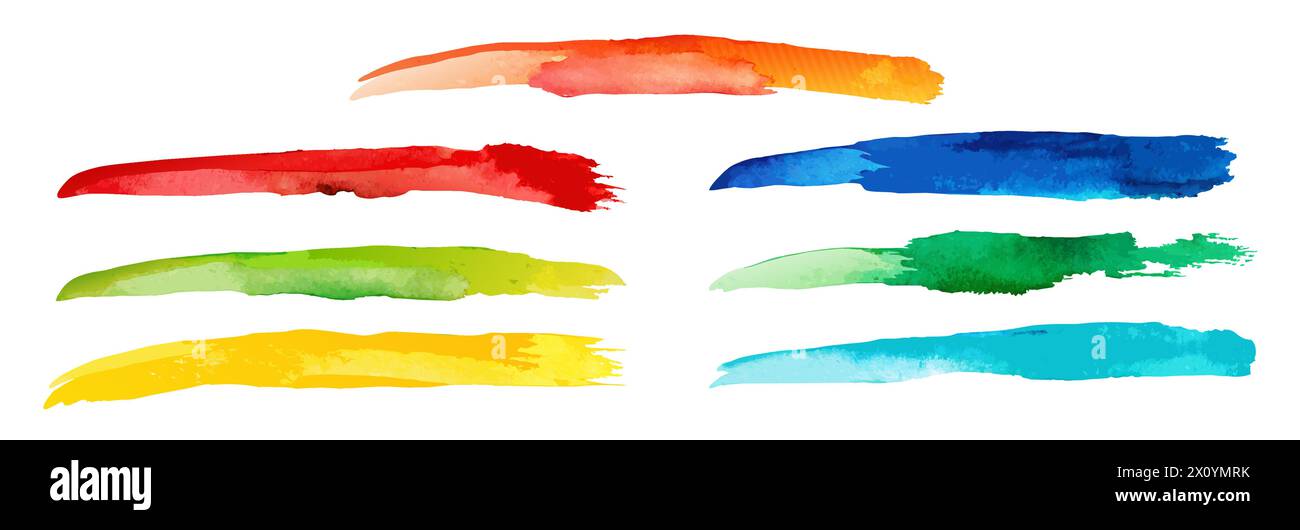 Watercolor vector Colorful brush stroke Stock Vector Image & Art - Alamy