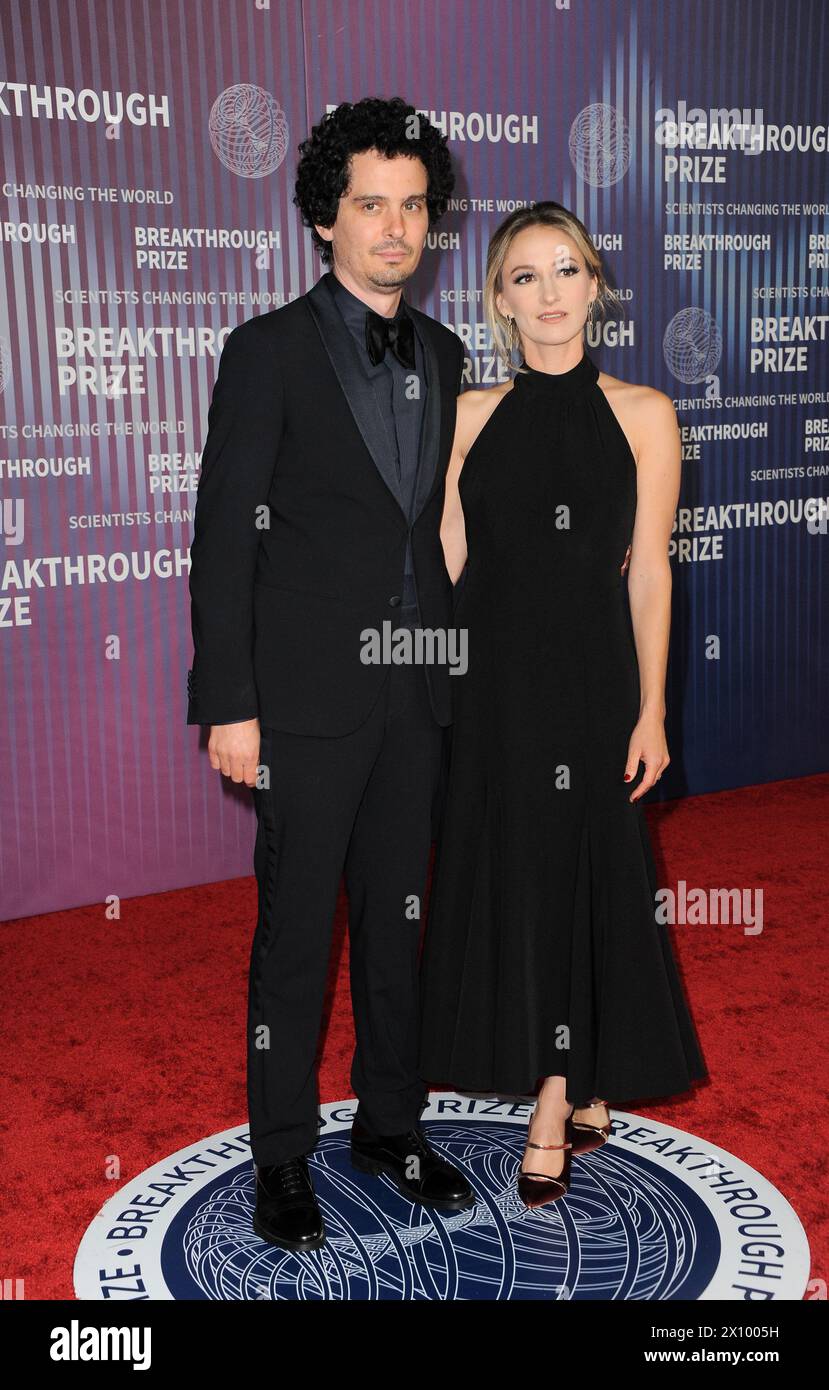 Damien Chazelle and Olivia Hamilton at the 10th Annual Breakthrough Prize Ceremony held at the Academy Museum of Motion Pictures in Los Angeles, USA on April 13, 2024. Stock Photo
