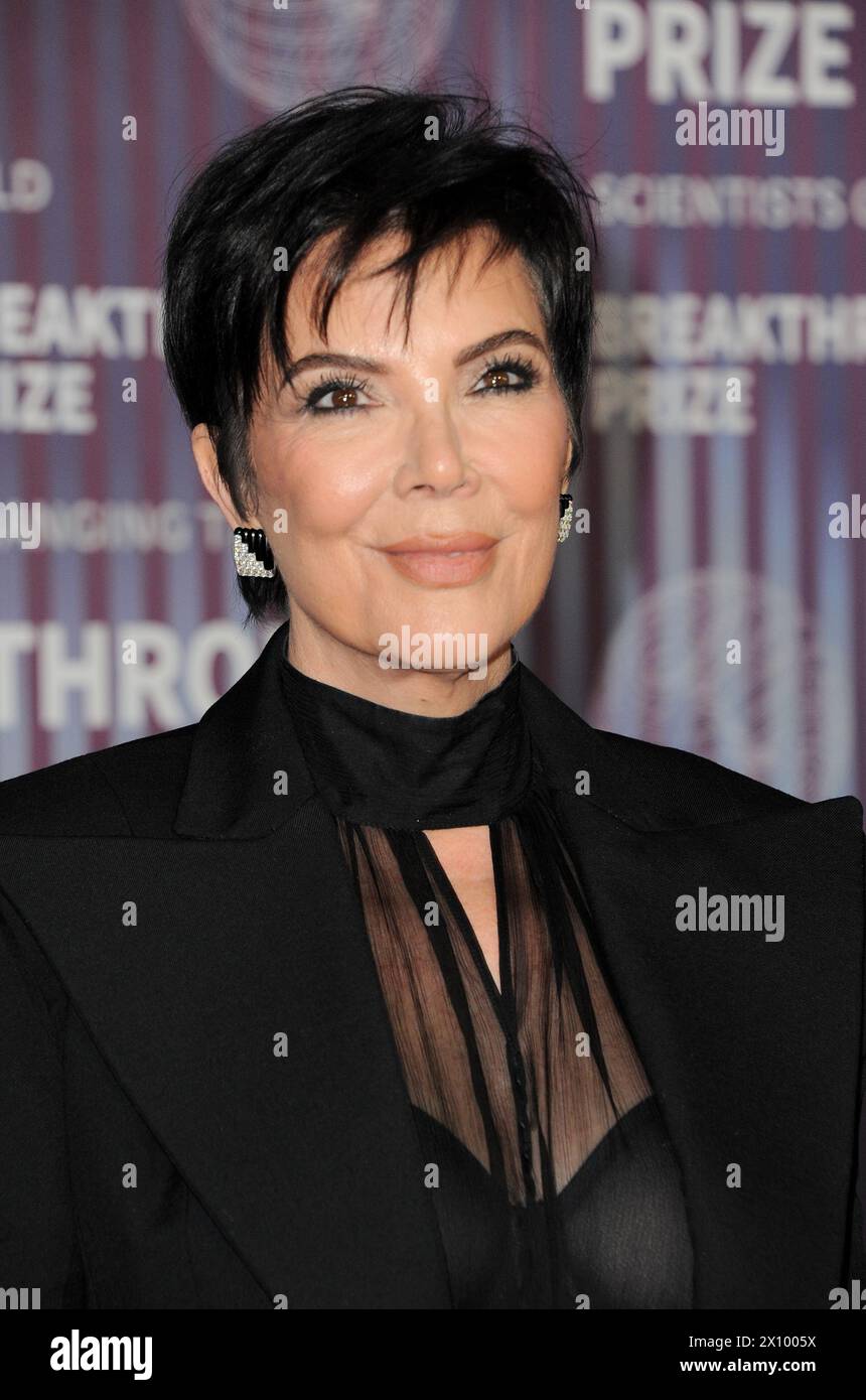 Kris Jenner at the 10th Annual Breakthrough Prize Ceremony held at the Academy Museum of Motion Pictures in Los Angeles, USA on April 13, 2024. Stock Photo