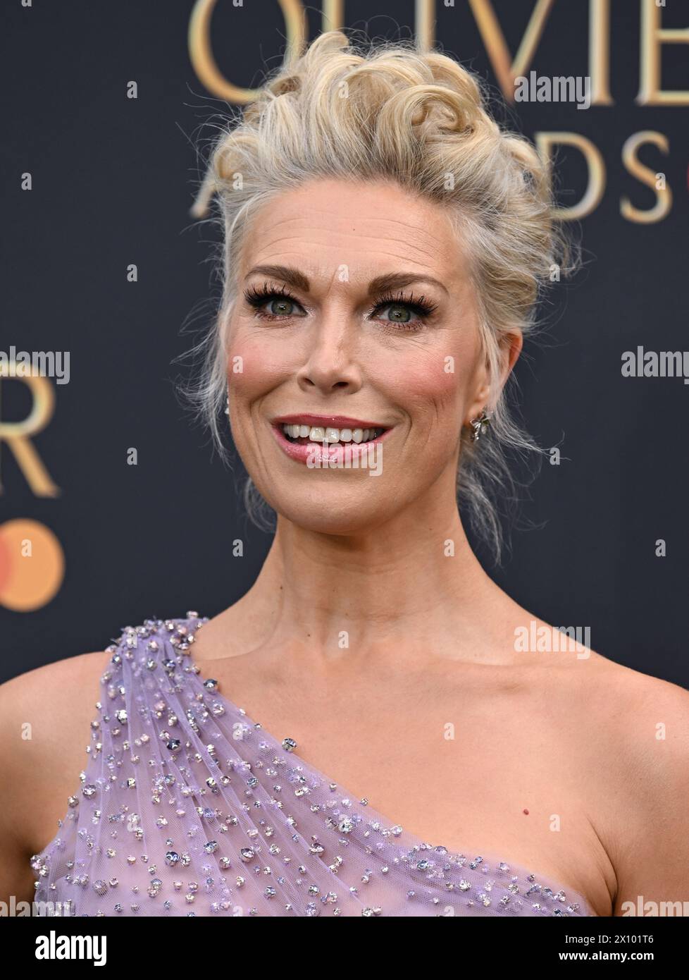 London, UK. April 14th, 2024. Hannah Waddingham arriving at The Olivier