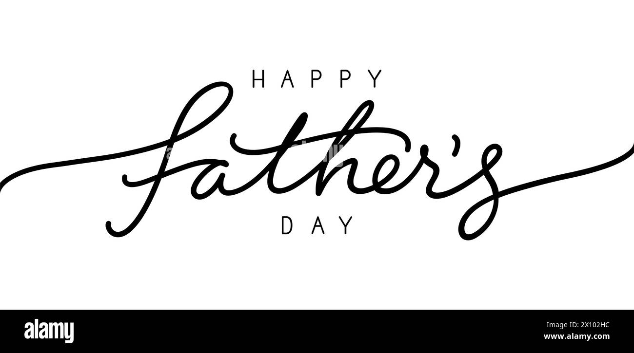 Happy Fathers Day Lettering. Happy Father's Day Text Vector Art. Father’s Day gift Stock Photo