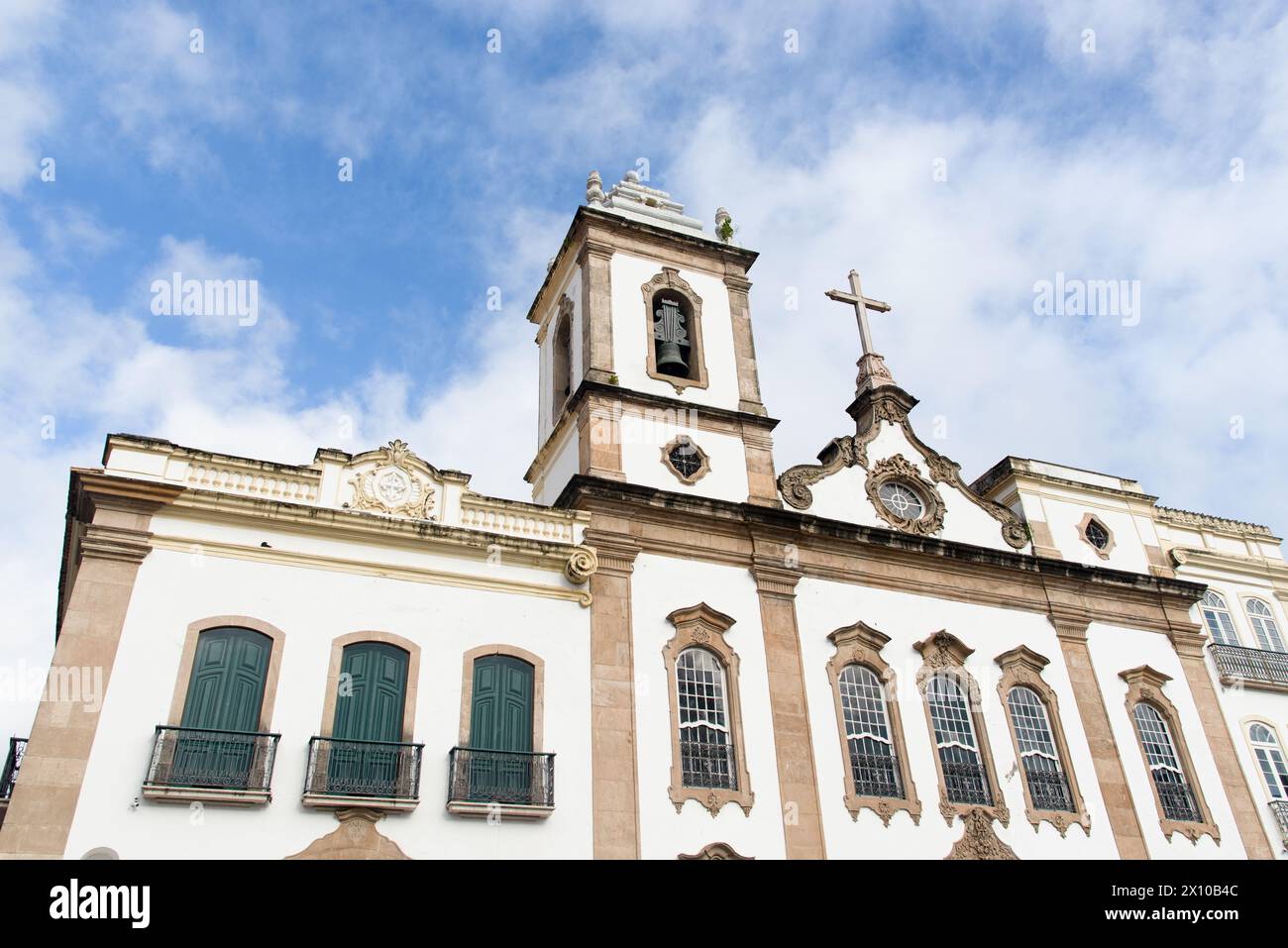 Salvador, Bahia, Brazil - June 08, 2019: View of the facade of the Sao ...