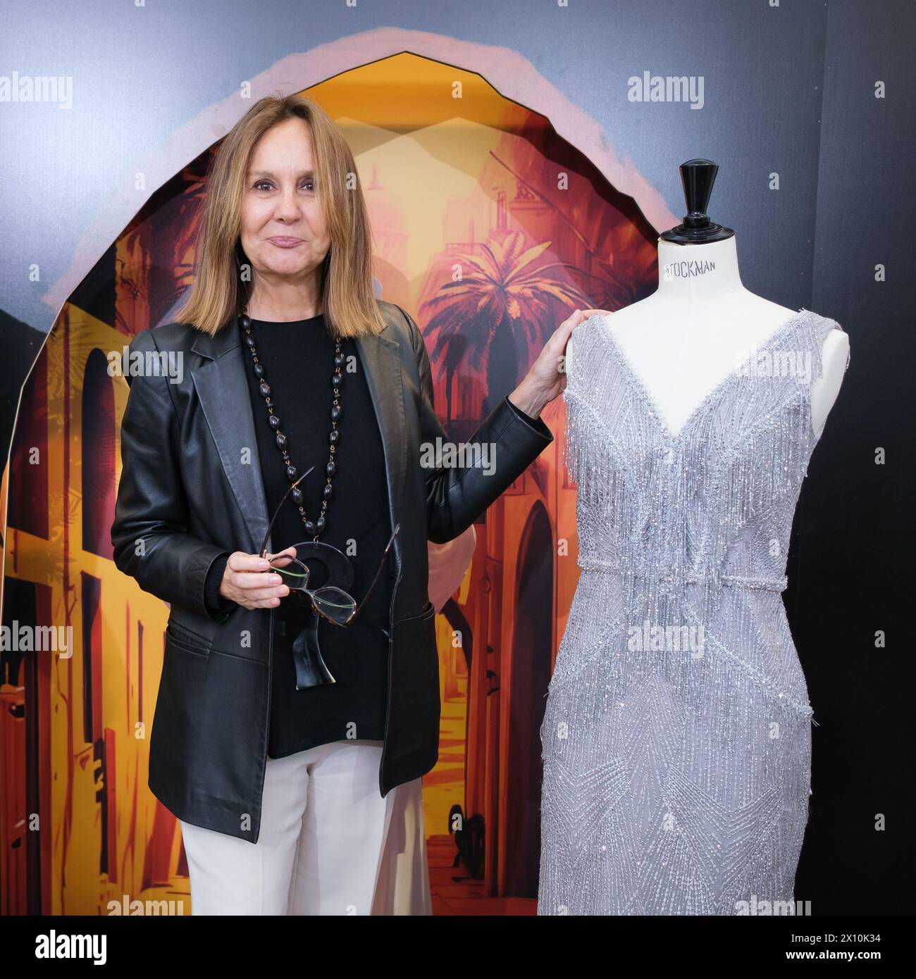 The writer Maria Duenas during the presentation of El Tiempo Entre Costuras, the musical in Madrid, March 14, 2024, Spain Featuring: Maria Duenas Where: Madrid, Spain When: 14 Mar 2024 Credit: Oscar Gonzalez/WENN Stock Photo