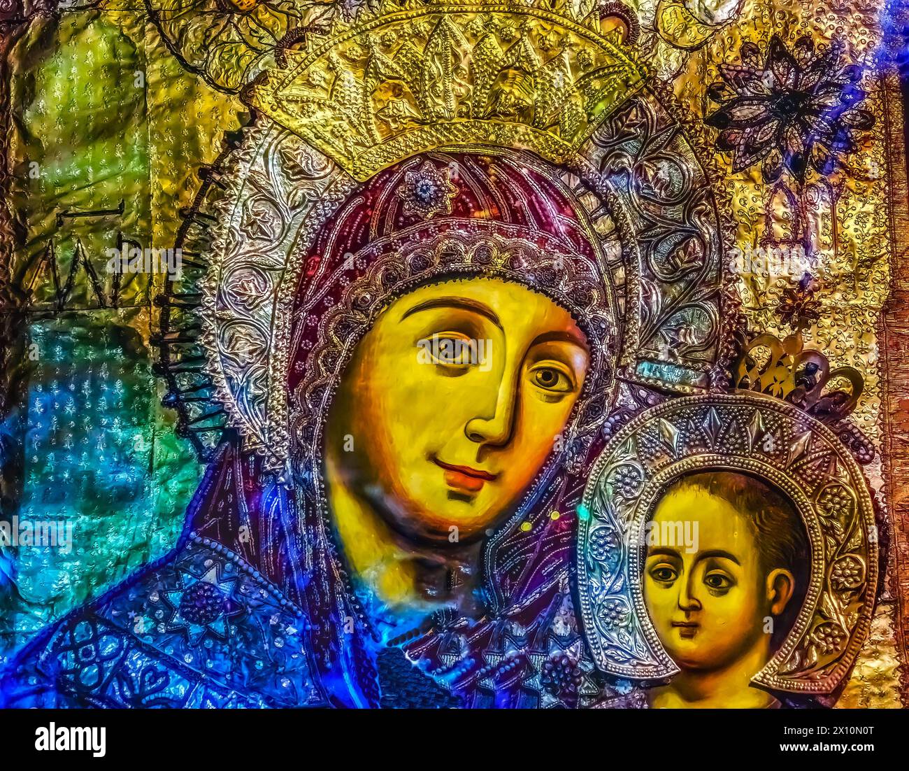 Mary Jesus Icon Greek Orthodox Church of the Nativity Bethlehem West