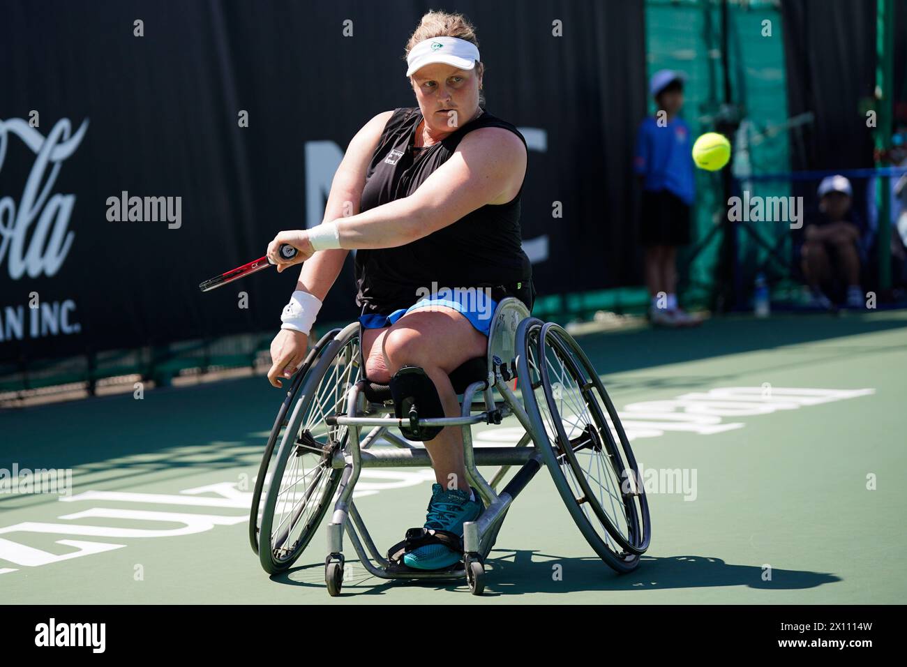 Iizuka, Japan. 14th Apr, 2024. Aniek Van Koot (NED), April 14, 2024 - Wheelchair Tennis : Women's Singles Final match at Iizuka Sports Resort during Emperor's Cup, Empress's Cup the 40th Iizuka International Wheelchair Tennis Tournament (Japan Open 2024) in Iizuka, Japan. Credit: SportsPressJP/AFLO/Alamy Live News Stock Photo