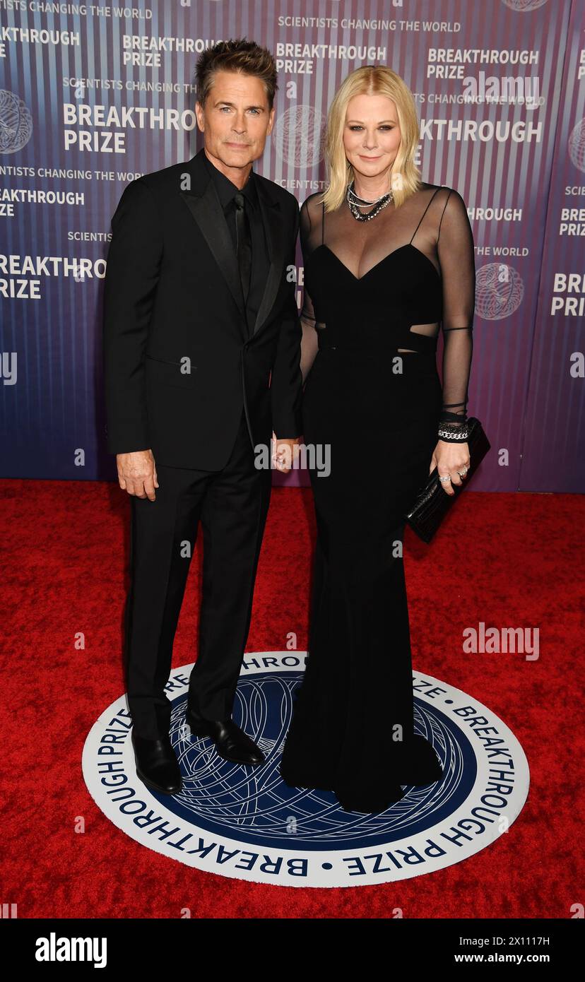 Los Angeles, California, USA. 13th Apr, 2024. (L-R) Rob Lowe and Sheryl Berkoff attend the 10th Annual Breakthrough Prize Ceremony at Academy Museum of Motion Pictures on April 13, 2024 in Los Angeles, California. Credit: Jeffrey Mayer/Media Punch/Alamy Live News Stock Photo