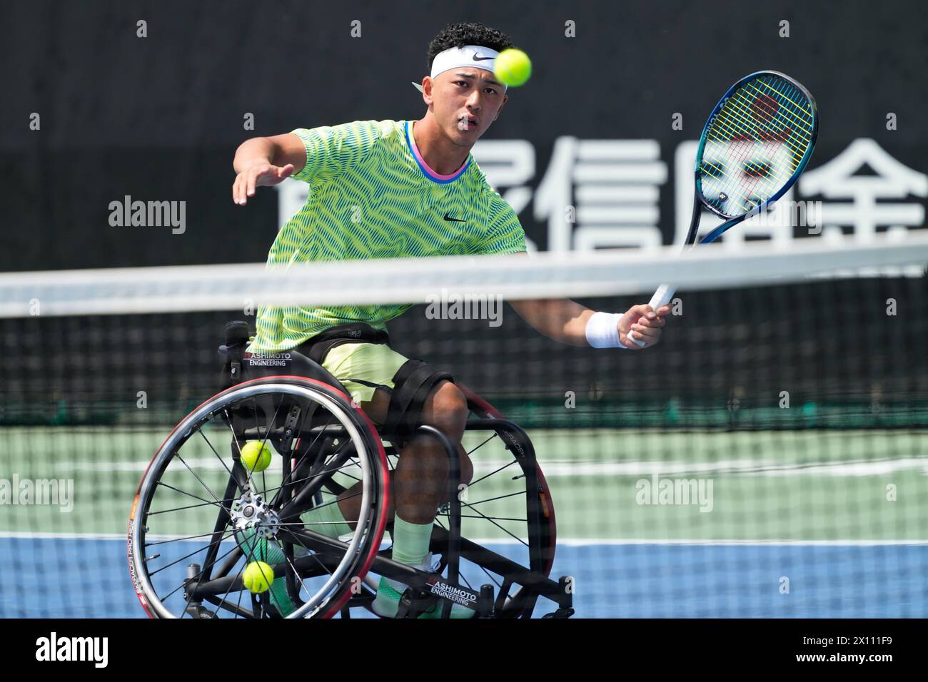 Iizuka, Japan. 14th Apr, 2024. Tokito Oda (JPN), April 14, 2024 - Wheelchair Tennis : Men's Singles Final match at Iizuka Sports Resort during Emperor's Cup, Empress's Cup the 40th Iizuka International Wheelchair Tennis Tournament (Japan Open 2024) in Iizuka, Japan. Credit: SportsPressJP/AFLO/Alamy Live News Stock Photo