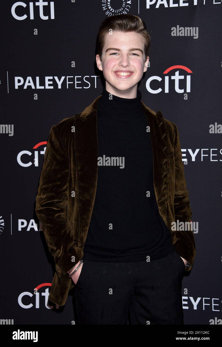 Hollywood, USA. 14th Apr, 2024. Iain Armitage arriving at the PaleyFest 2024 - “Young Sheldon” held at the Dolby Theatre in Hollywood, CA on April 14, 2024. © Janet Gough/AFF-USA.COM Credit: AFF/Alamy Live News Stock Photo