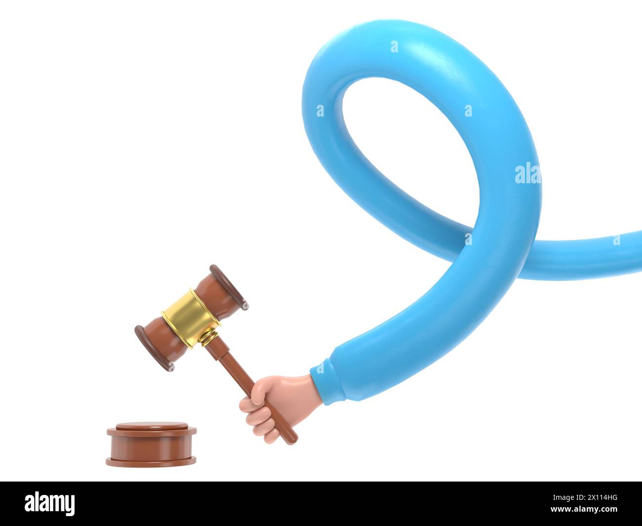 Cartoon Gesture Icon Mockup.Justice. Hand holding judges gavel. 3D ...