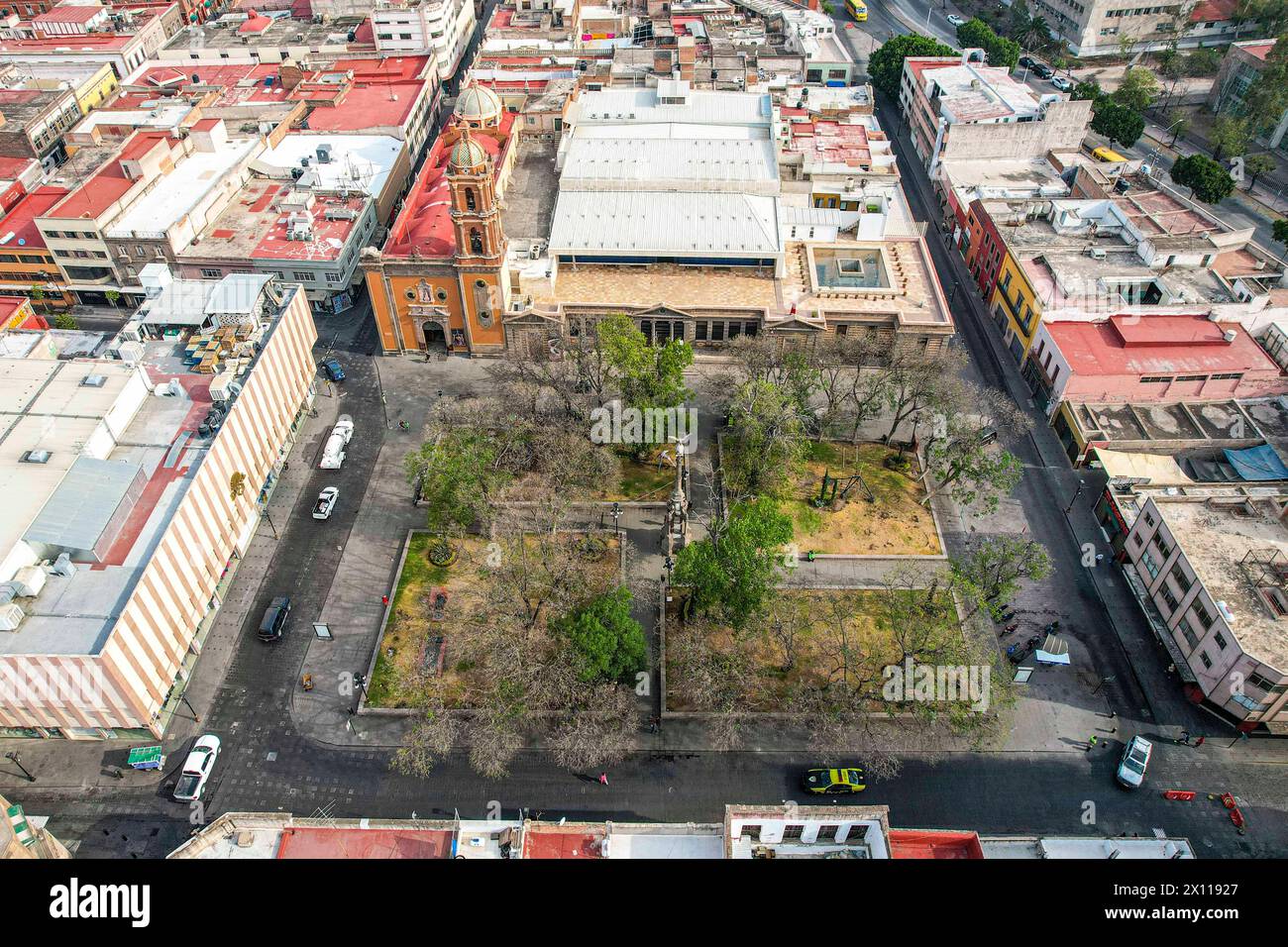 Aerial view of San Luis Potosí city in the state of San Luis Potosí Mexico. (Photo By Luis Gutierrez/ Norte Photo)  Vista aerea de San Luis Potosí ciudad en el estado San Luis Potosí Mexico.  (Photo By Luis Gutierrez/ Norte Photo) Stock Photo