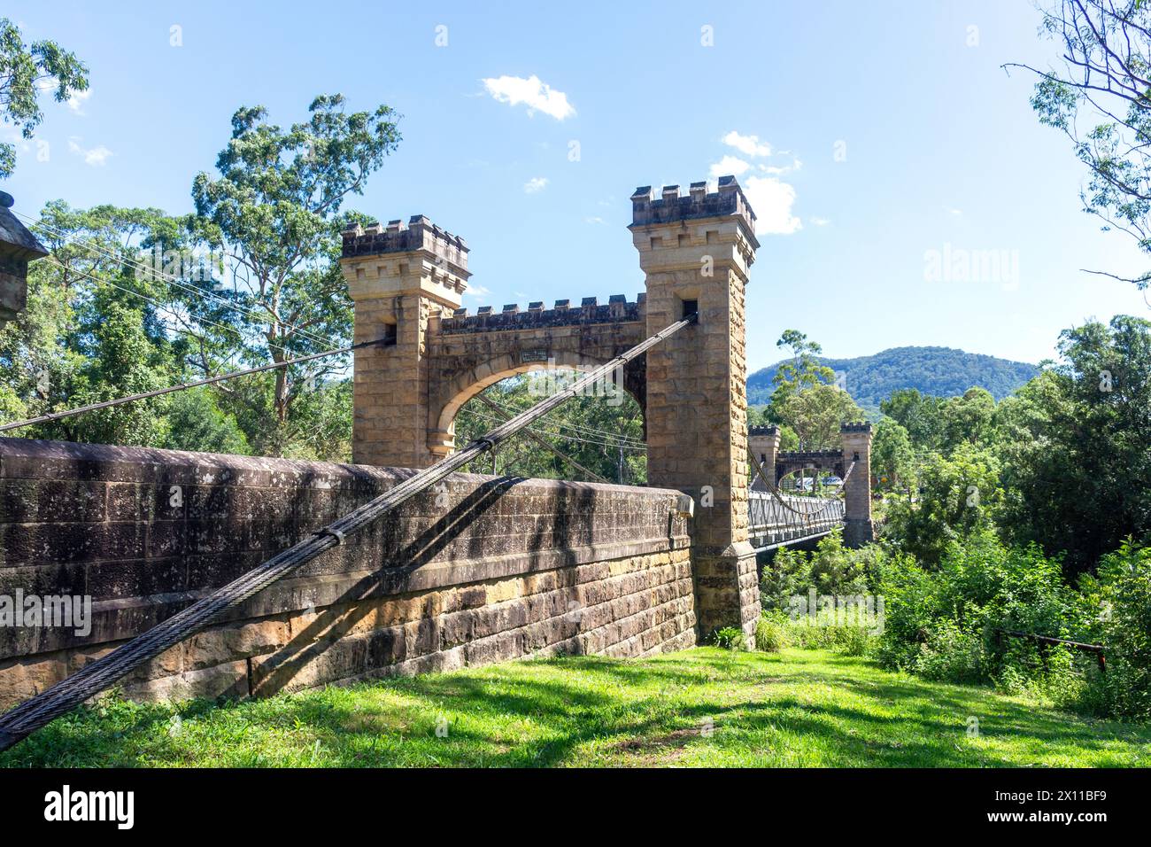 19th century Hampden Bridge, Moss Vale Road, Kangaroo Valley, New South Wales, Australia Stock Photo