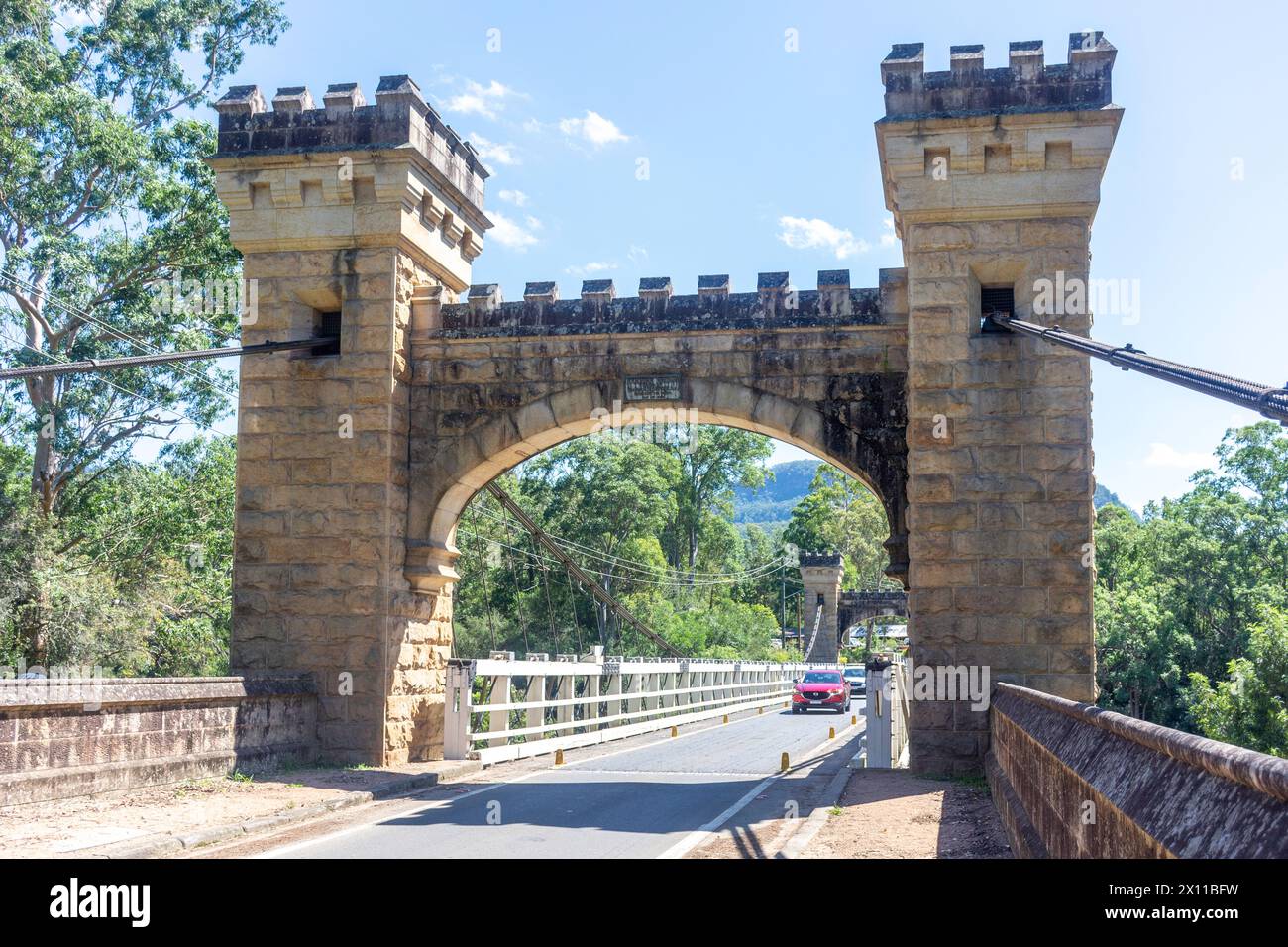 19th century Hampden Bridge, Moss Vale Road, Kangaroo Valley, New South Wales, Australia Stock Photo