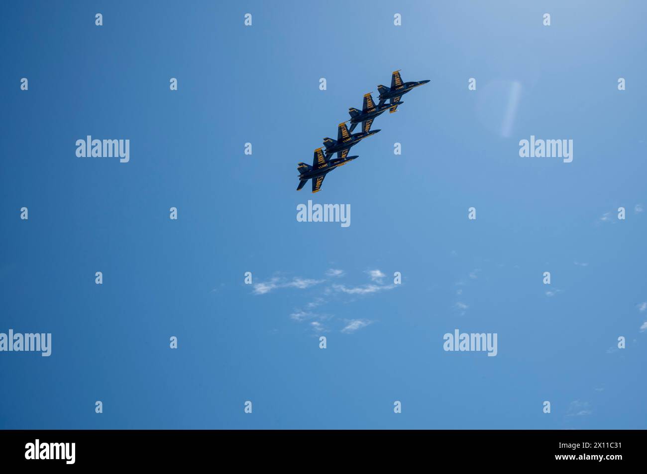 The U.S. Navy Flight Demonstration Squadron, the Blue Angels, perform