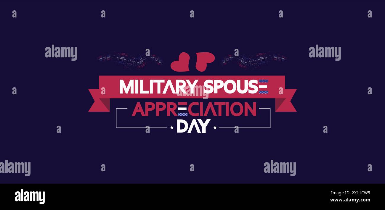 Celebrate Military Spouse Appreciation Day with Design Stock Vector