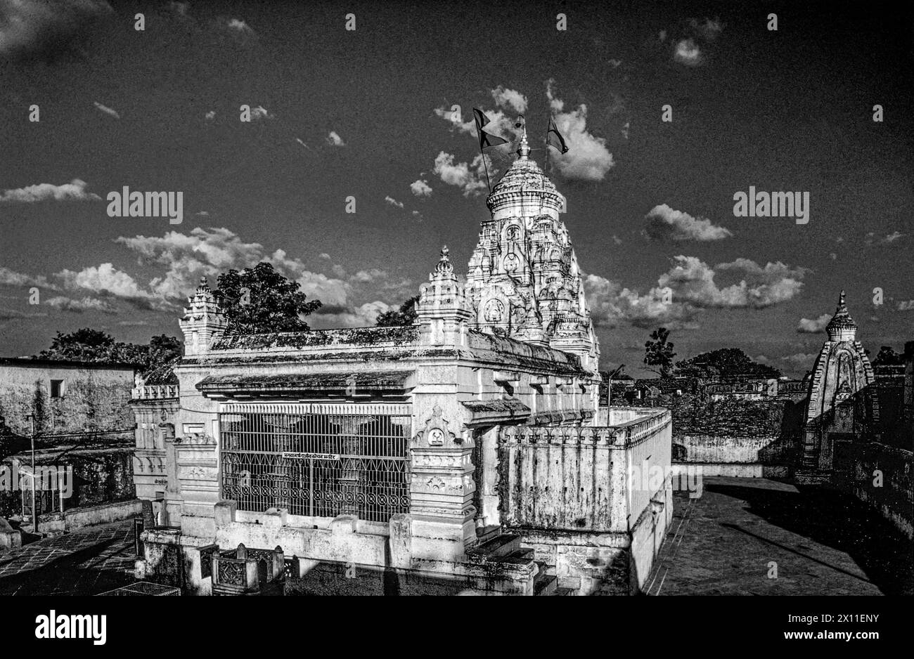 12 17 2019 Vintage Old Black and White Photo of Rajiv Lochan Temple ...