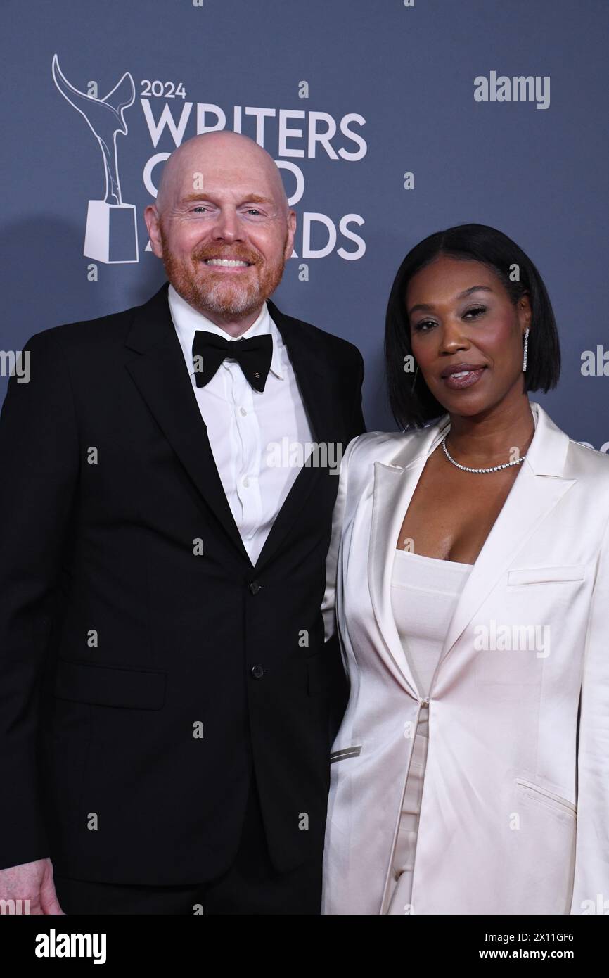 Los Angeles, California, USA 14th April 2024 Comedian Bill Burr and Nia
