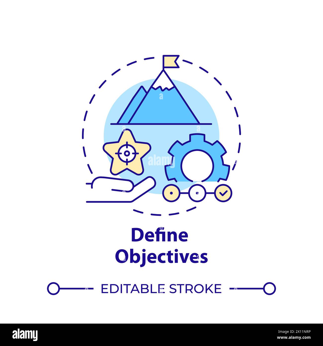 Define objectives multi color concept icon Stock Vector Image & Art - Alamy