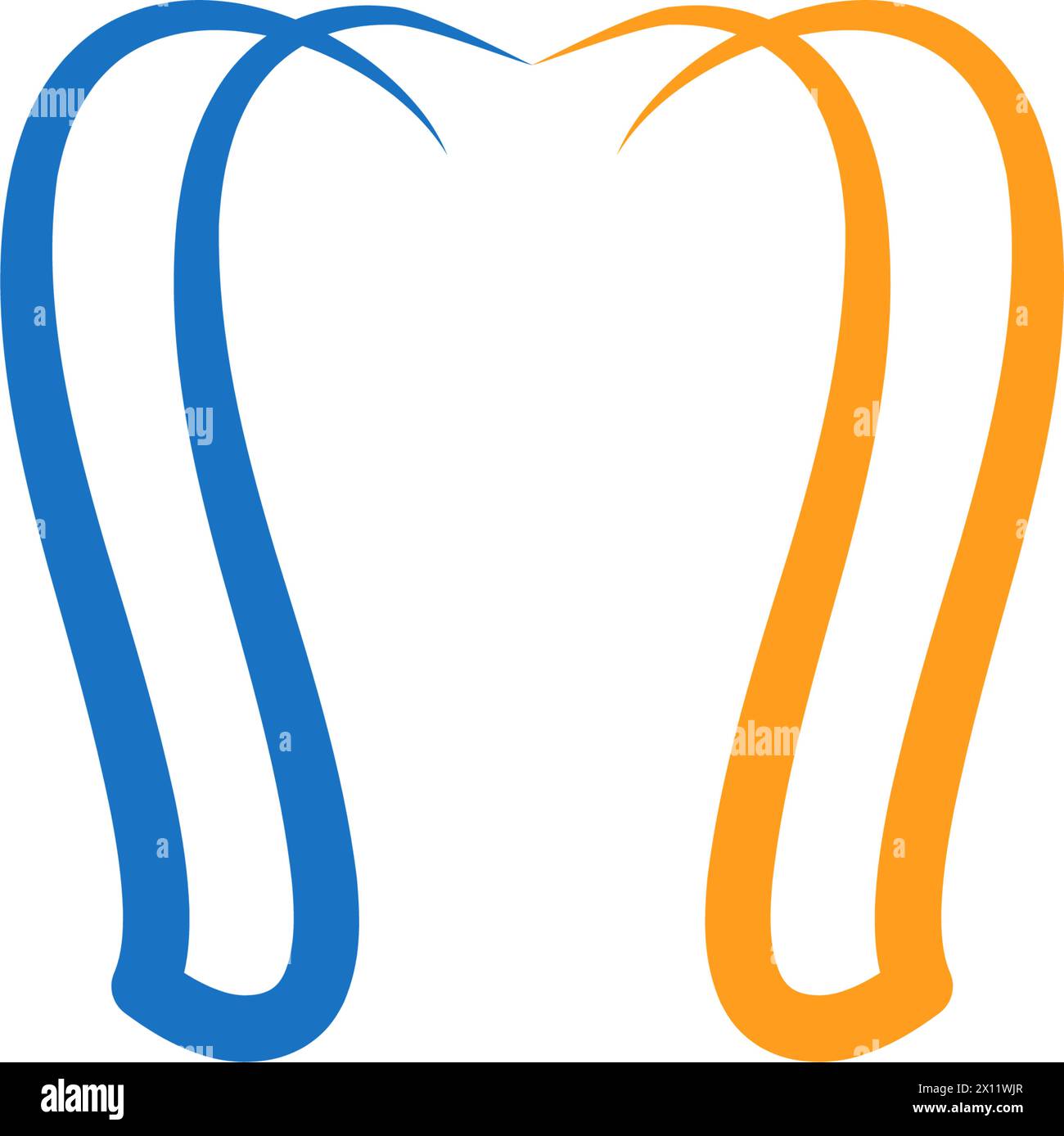 abstract tooth symbol logo dentist icon vector design Stock Vector