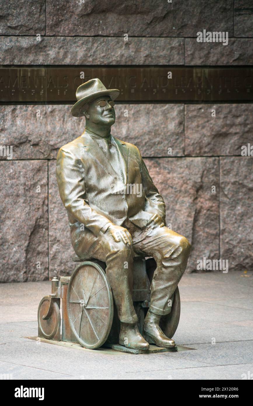 Franklin Delano Roosevelt Memorial, Presidential memorial in Washington D.C., USA Stock Photo