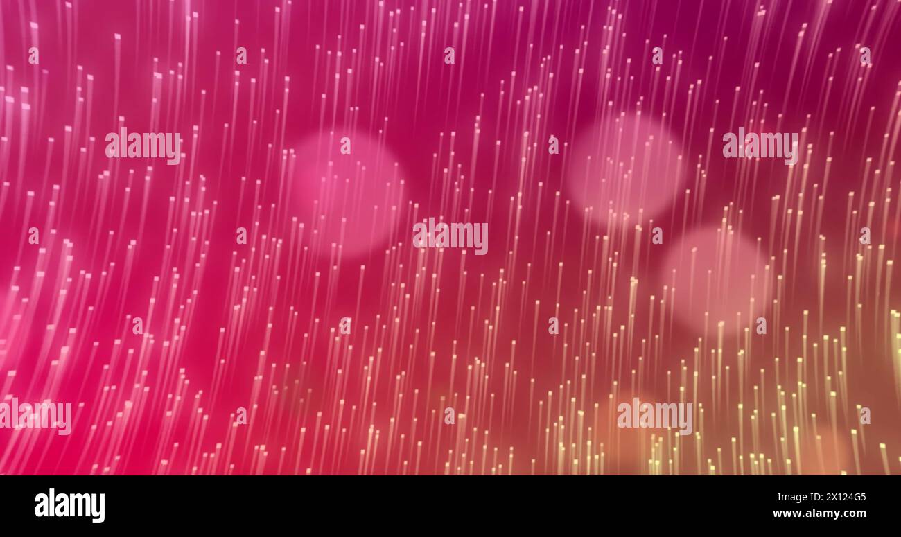 Image of light spots and trails on red background Stock Photo - Alamy