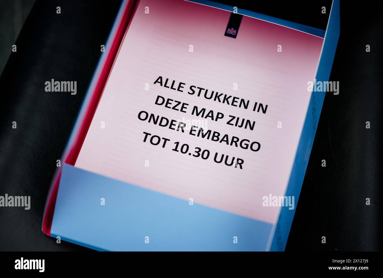 THE HAGUE - The Spring Memorandum 2024. In addition to an initial update of the Budget Memorandum 2024, this spring memorandum also contains a multi-year picture of both the expenditure and the main features of the income for 2024 and further years. ANP BART MAAT netherlands out - belgium out Stock Photo