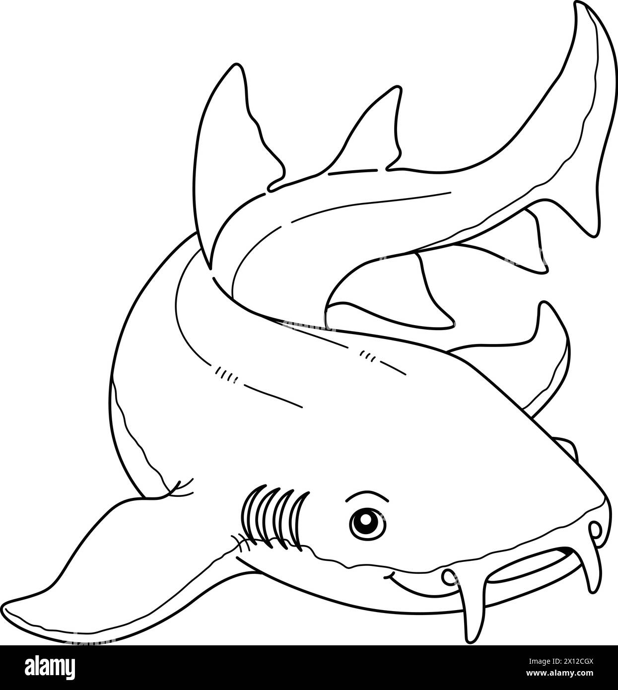 Nurse Shark Isolated Coloring Page for Kids Stock Vector Image & Art