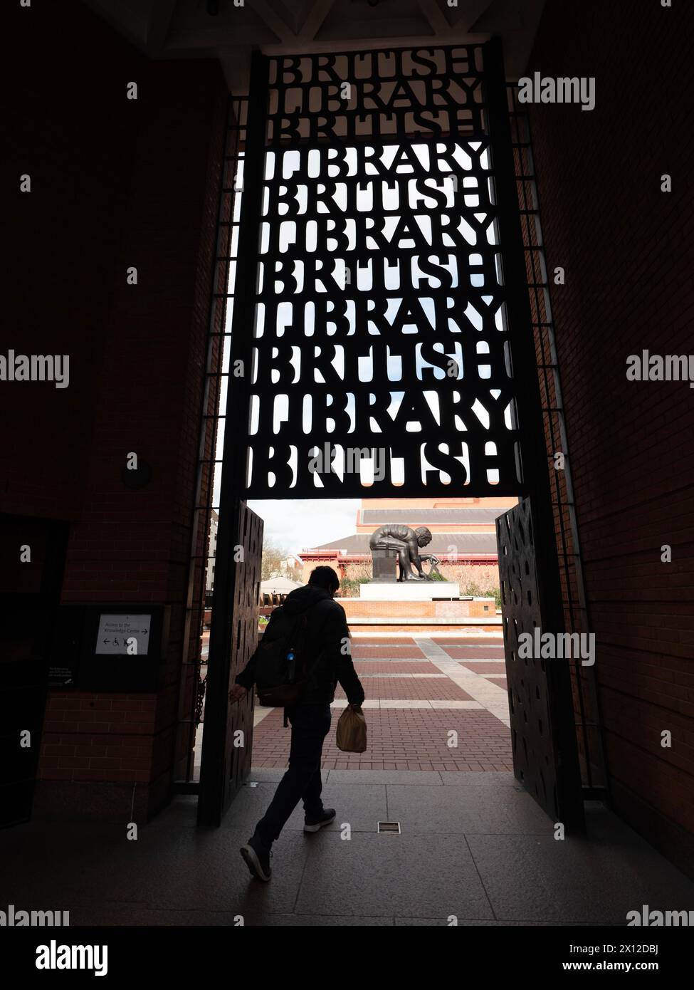 British Library entrance, London Stock Photo - Alamy