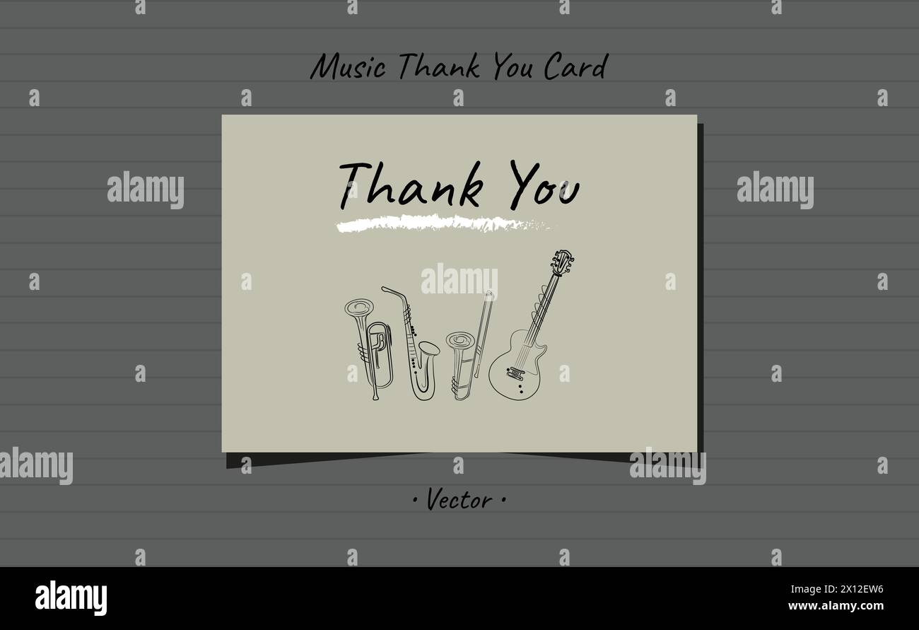 Thank you music Stock Vector Images - Alamy