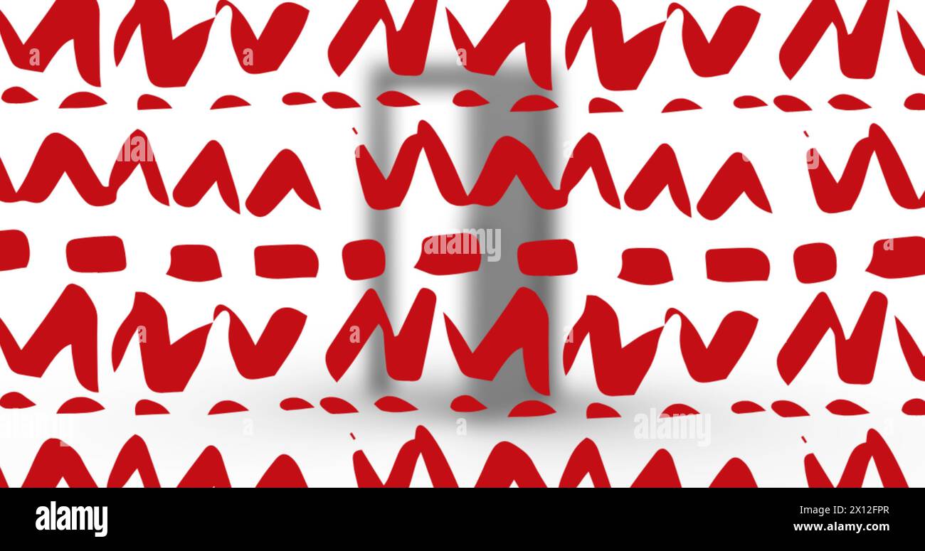 Image of diverse stripes pattern moving over door on white background Stock Photo