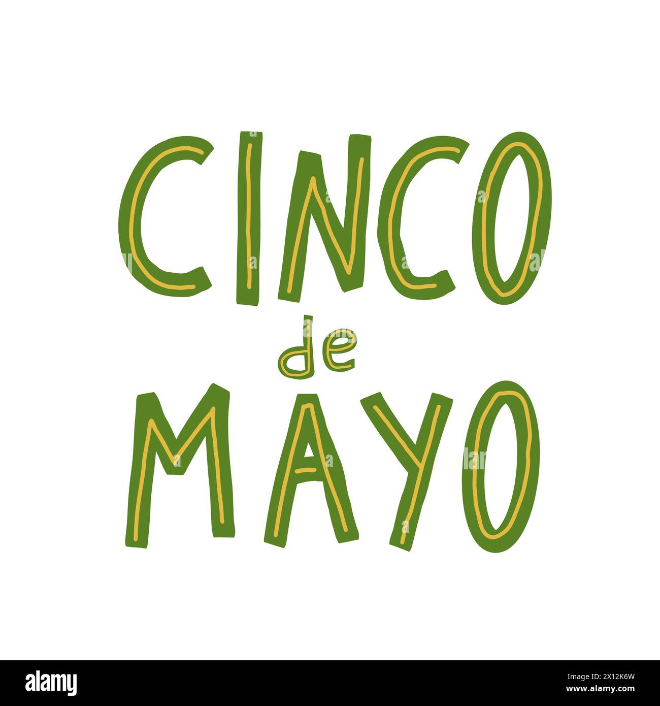 Cinco de Mayo. Hand drawn lettering text. Mexican festivals and culture ...