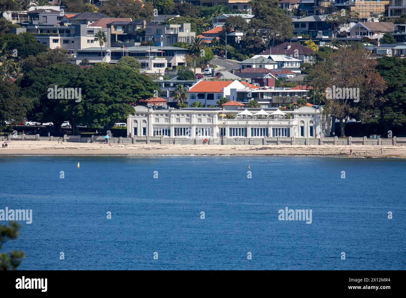 Heritage Bathers Pavilion restaurant on Balmoral and Edwards beach in Balmoral, Mosman,Sydney,Australia Stock Photo