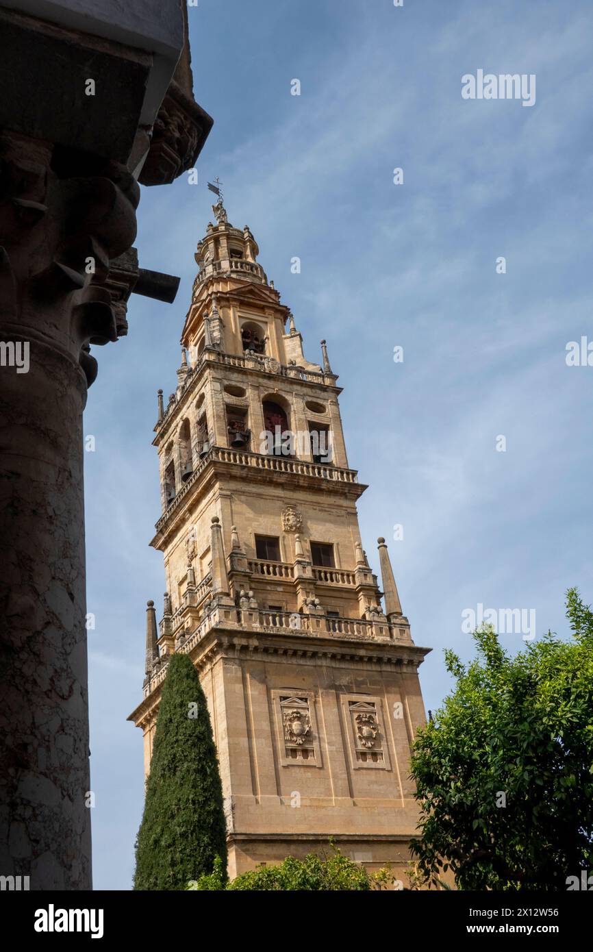 Bell tower of the mosque-cathedral of Cordoba, Andalusia, Spain Stock Photo