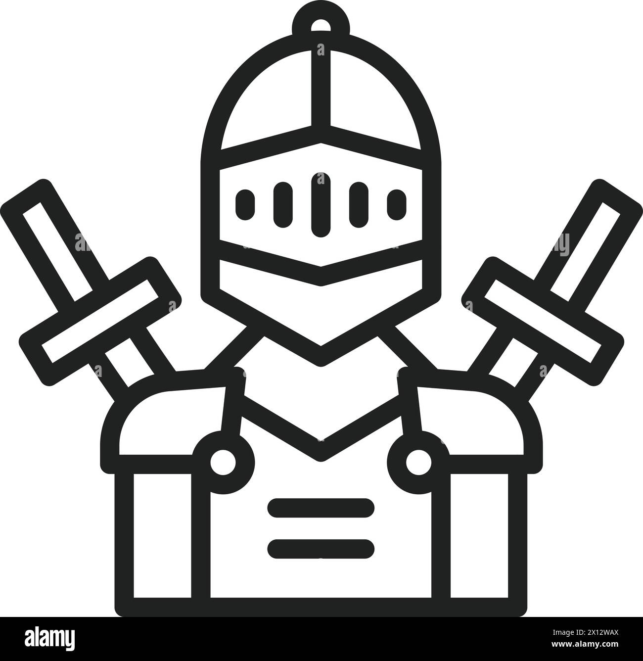 Knight icon vector image. Suitable for mobile application web application and print media. Stock Vector