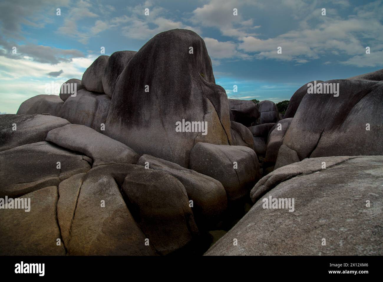 The geological feature is granite rocks in block form, found on the ...