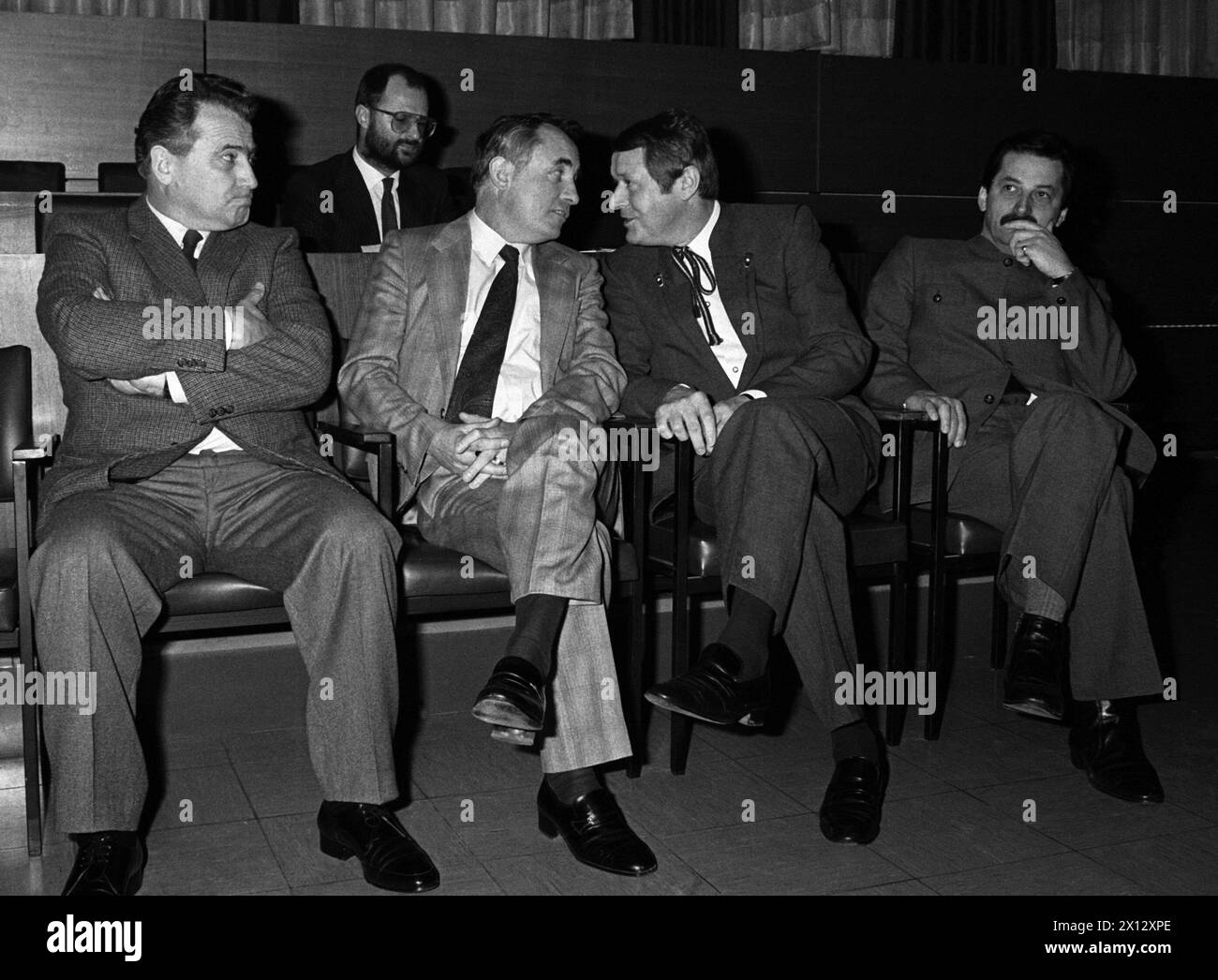 The photo of March 13th 1986 shows four accused of the WBO scandal (WBO ...