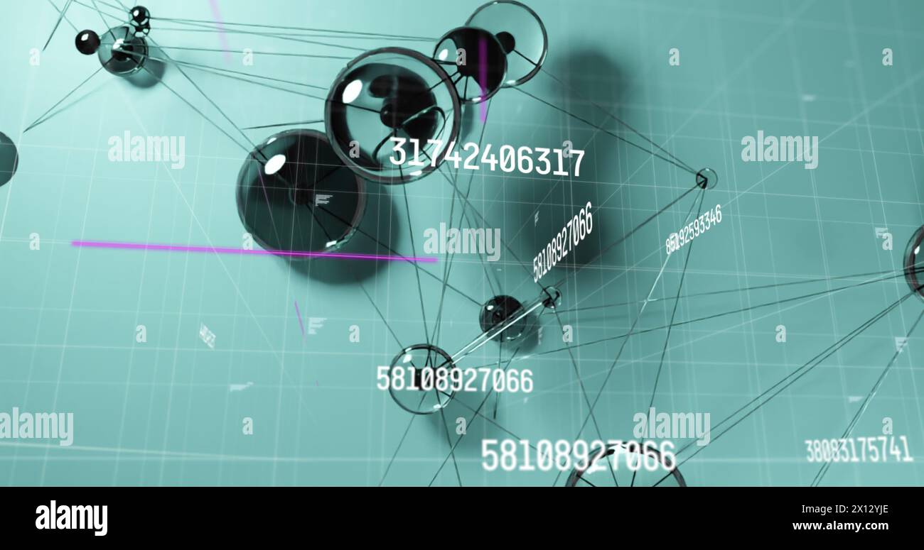 Image of data processing over chemical formula Stock Photo