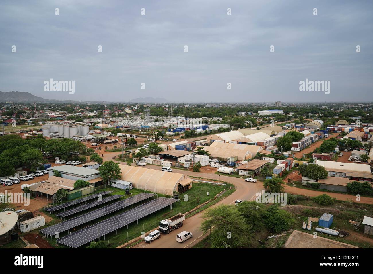 Juba. 9th Apr, 2024. This photo taken on April 9, 2024 shows the city view of Juba, South Sudan. Credit: Han Xu/Xinhua/Alamy Live News Stock Photo