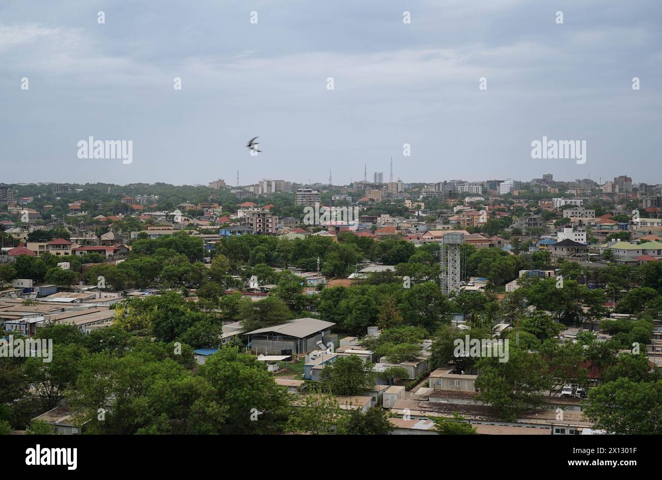 Juba. 9th Apr, 2024. This photo taken on April 9, 2024 shows the city view of Juba, South Sudan. Credit: Han Xu/Xinhua/Alamy Live News Stock Photo