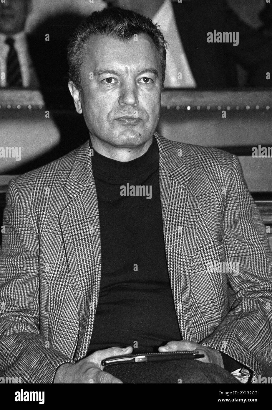 Vienna on January 20th 1988: Kurt Ruso (on the picture), former Director General of the 'Bundeslaender' insurance company, in court. - 19880120 PD0006 - Rechteinfo: Rights Managed (RM) Stock Photo
