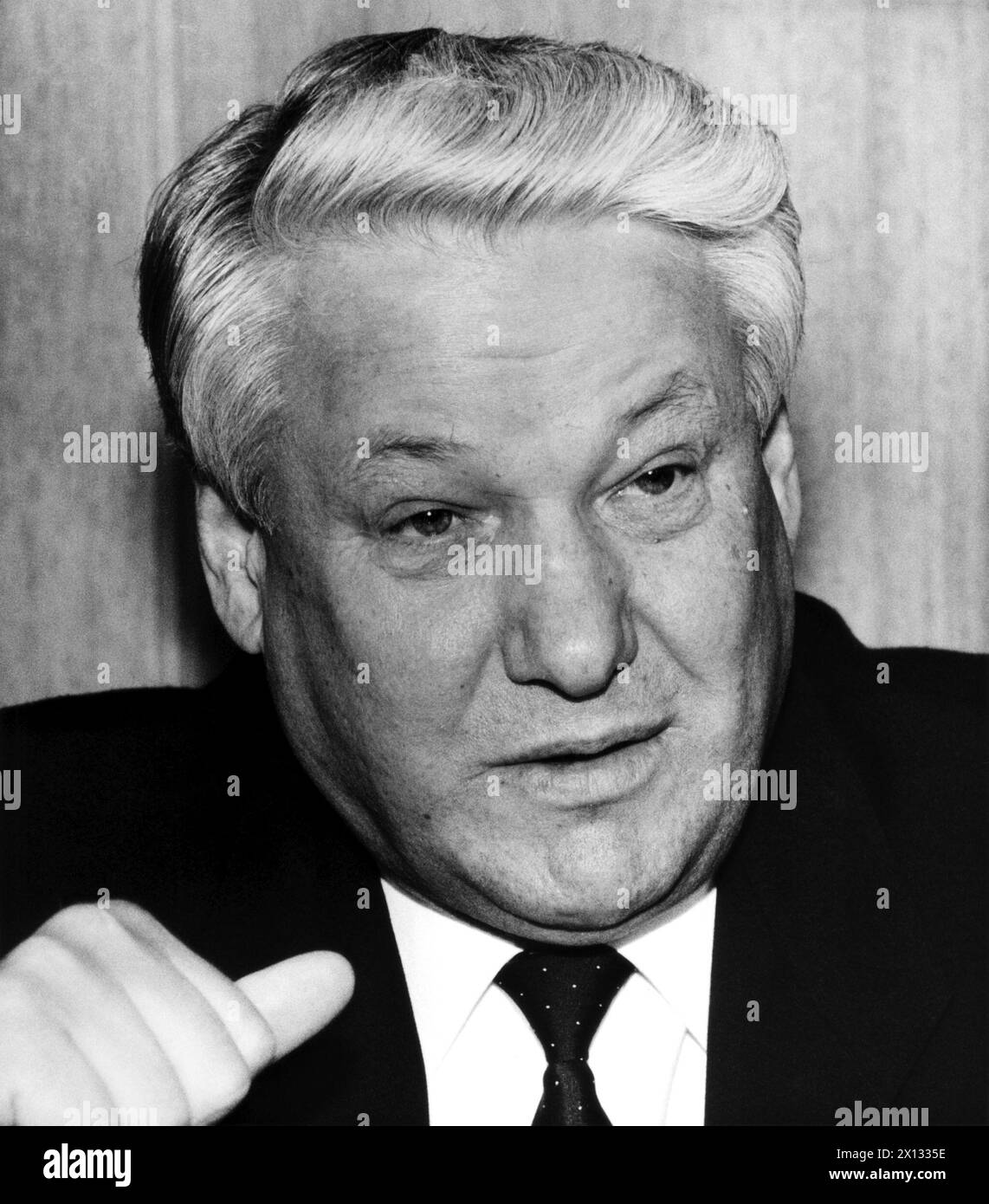Portrait of Boris Jelzin, capturedin Moscow on September 19th 1988. - 19880919 PD0005 - Rechteinfo: Rights Managed (RM) Stock Photo
