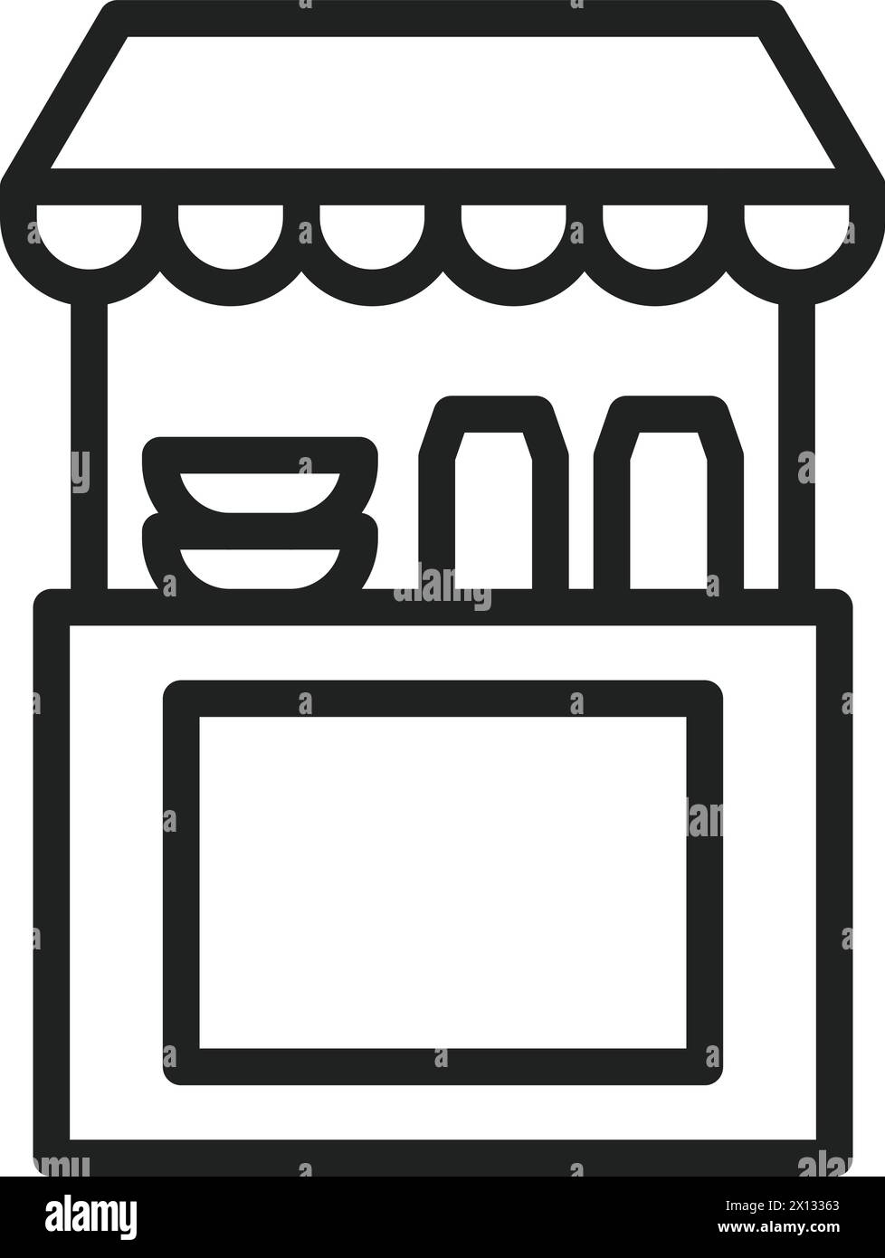 Stall icon vector image. Suitable for mobile application web application and print media. Stock Vector