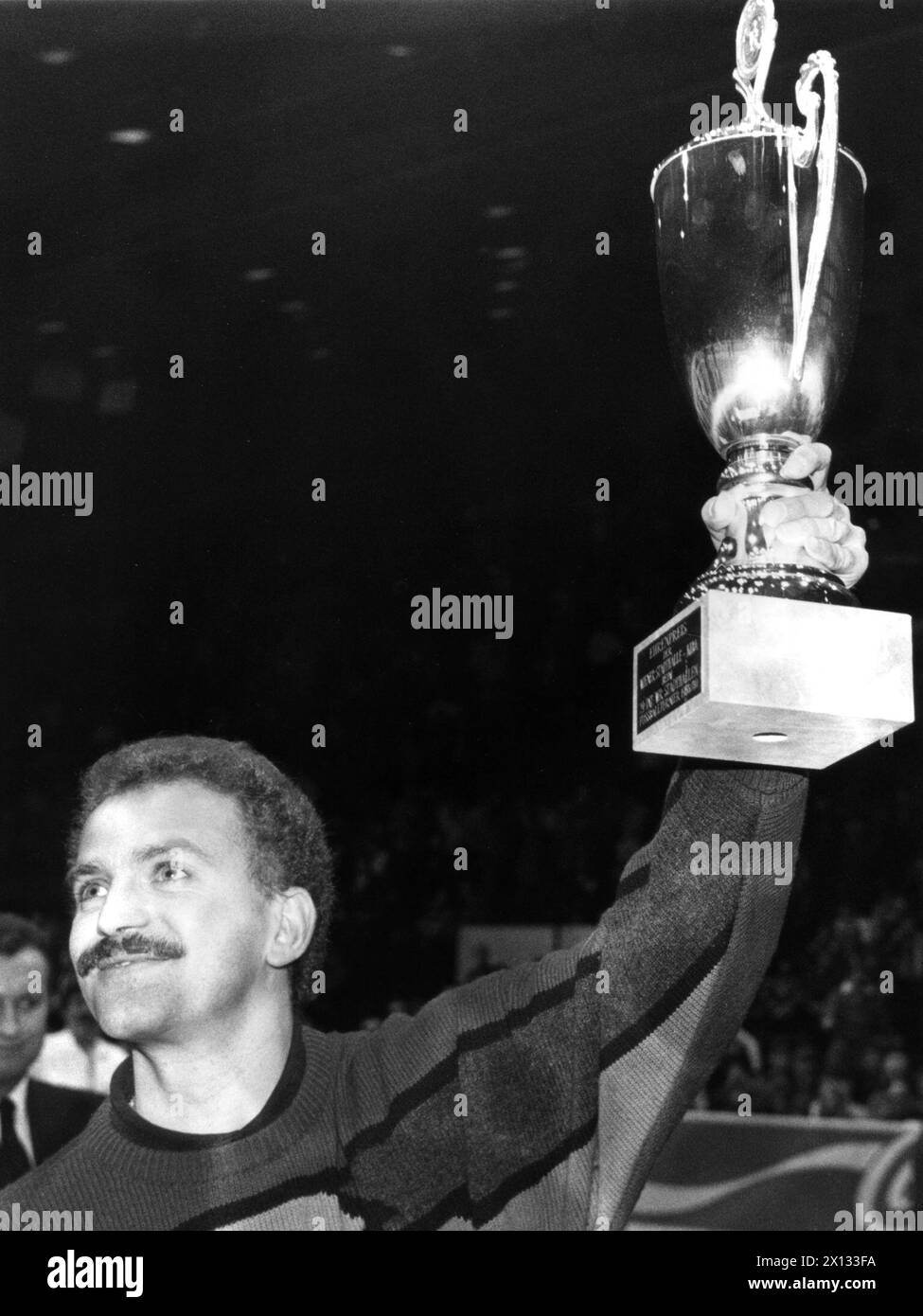 Vienna on January 8th 1989: Herbert Prohaska (Austria) was awarded as best player of the tournament in Vienna's Stadthalle. - 19890108 PD0003 - Rechteinfo: Rights Managed (RM) Stock Photo