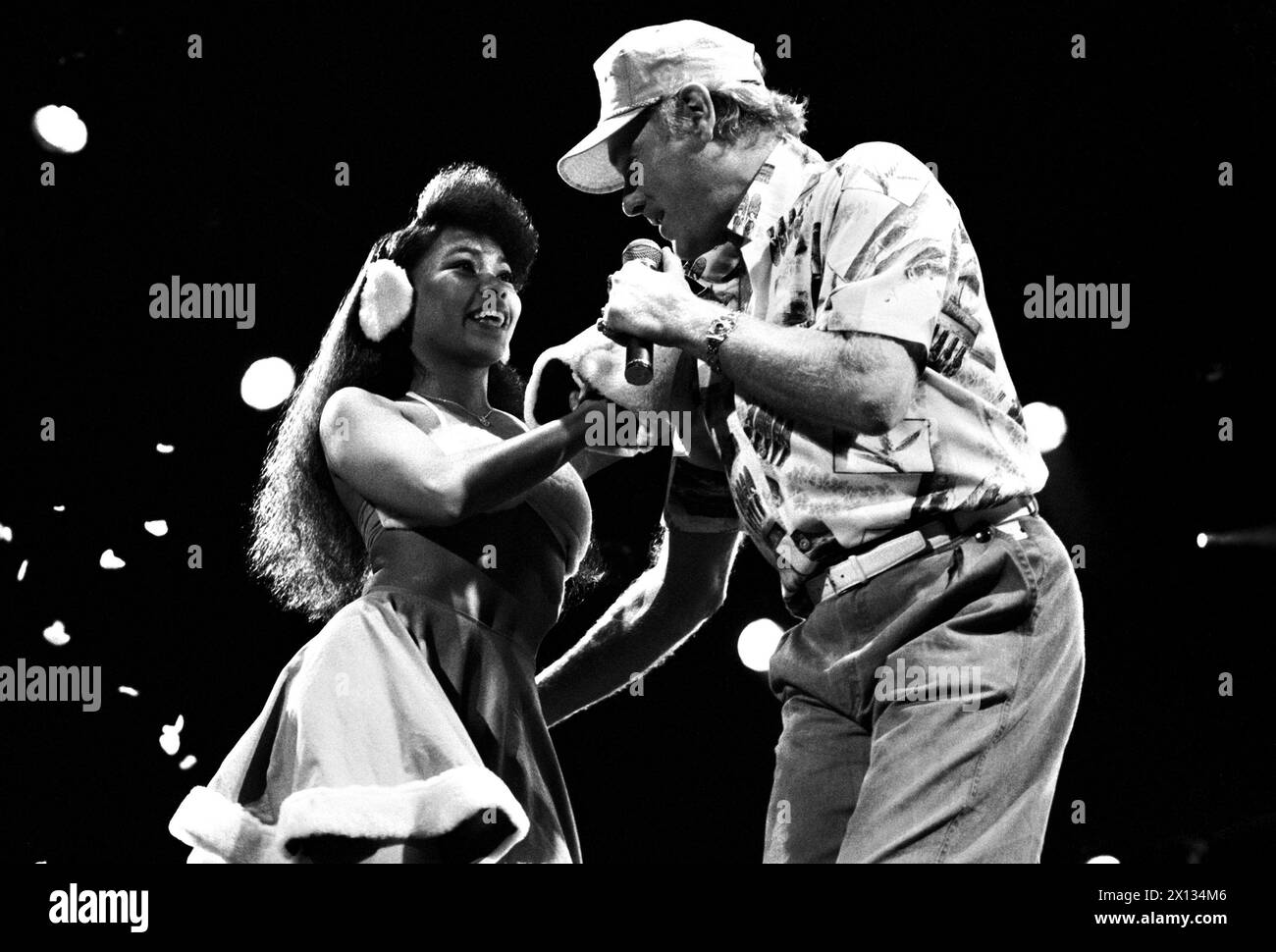 Concert of the Beach Boys in Vienna's Prater Stadium on September 16th 1989. In the picture: The leader of the beach boys, Brian Wilson. - 19890917 PD0010 - Rechteinfo: Rights Managed (RM) Stock Photo