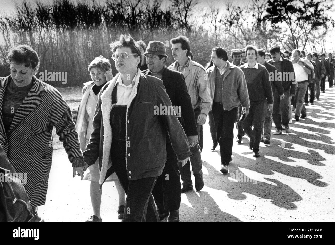 Vienna on March 13th 1990 About 100 Romanian asylum seekers marshed