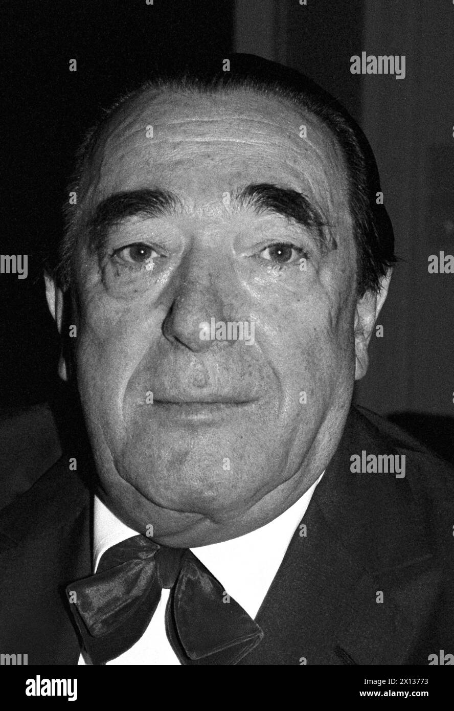 British publisher Robert Maxwell, captured in Vienna on November 26th 1990. - 19901126 PD0008 - Rechteinfo: Rights Managed (RM) Stock Photo
