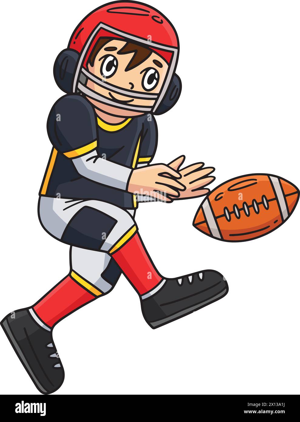 American Football Player Kicking Ball Clipart Stock Vector Image & Art