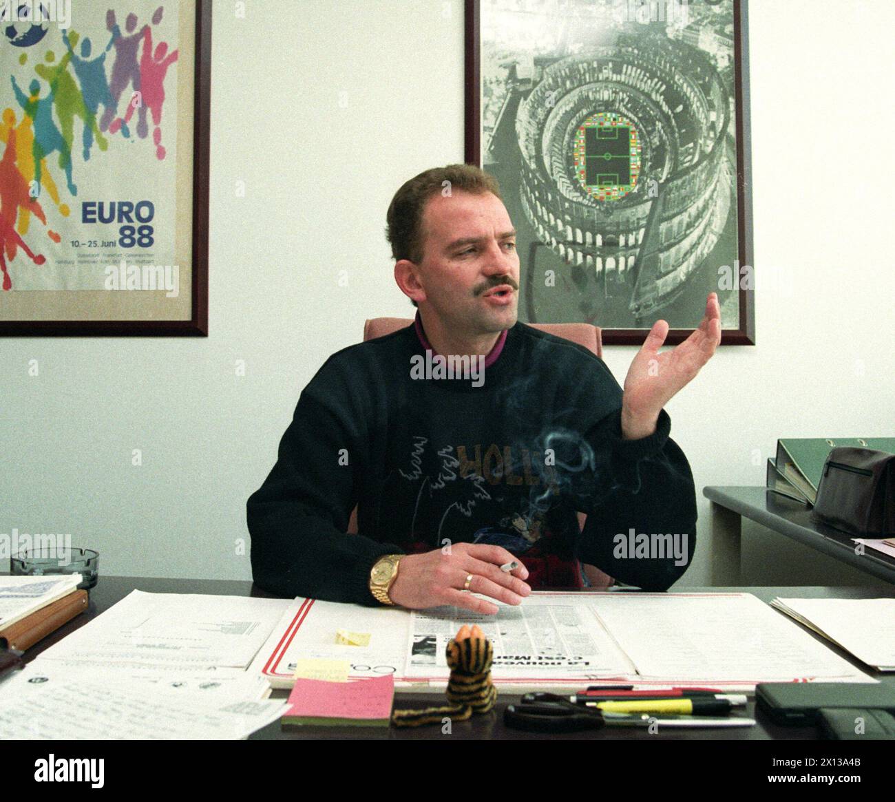 Coach of the Austrian National Football Team and soccer legend Herbert Prohaska photographed in Vienna on Febuary 15th 1993. - 19930215 PD0008 - Rechteinfo: Rights Managed (RM) Stock Photo