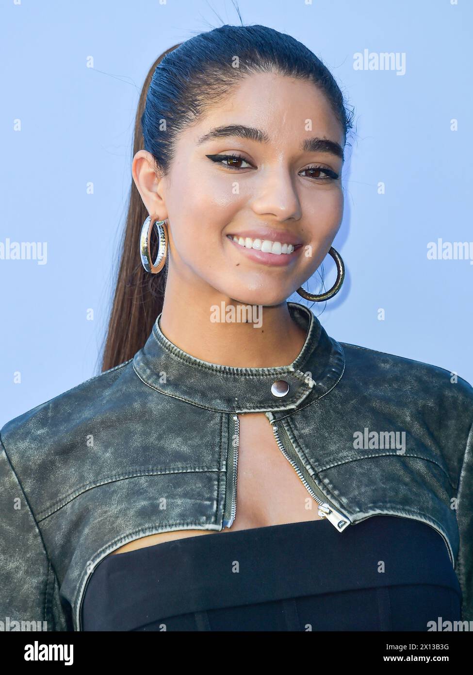 PALM SPRINGS, RIVERSIDE COUNTY, CALIFORNIA, USA - APRIL 13: Yovanna Ventura arrives at the 7th Annual REVOLVE Festival 2024 during the 2024 Coachella Valley Music And Arts Festival - Weekend 1 - Day 2 held at the Parker Palm Springs Hotel on April 13, 2024 in Palm Springs, Riverside County, California, United States. (Photo by Image Press Agency) Stock Photo