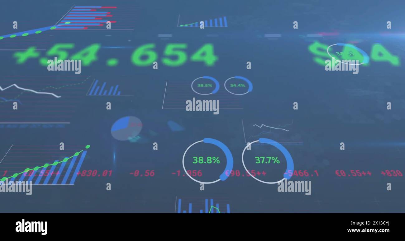 Image of financial data processing Stock Photo