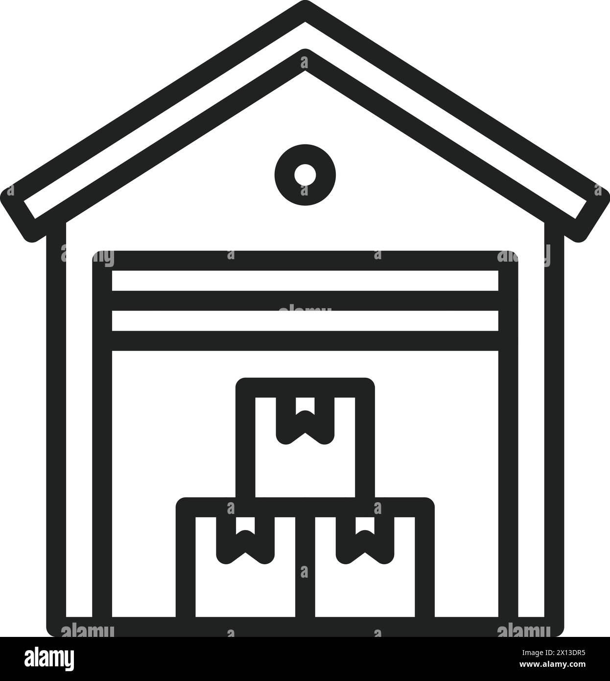 Warehouse icon vector image. Stock Vector